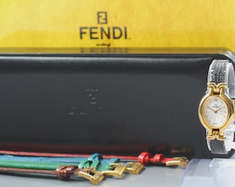 Near MINT] FENDI 640L 5colors Chameleon Change Belts Quartz Women's Watch JAPAN
