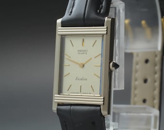 Near MINT] SEIKO Exeline 2E20-5200 Gold Dial Tungsten Quartz Woman's Watch