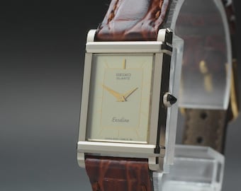 Near MINT] SEIKO Exceline 2E20-5190 Tank Tungsten Quartz Woman's Watch JAPAN