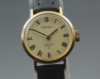 Near MINT] Vintage 1971 SEIKO Special 1140-0090 Gold Manual Wind Woman's Watch