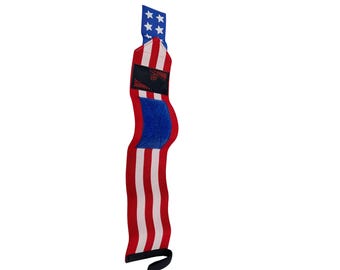 Heavy Duty Wrist Wraps | USA Flag Weightlifting Wraps | Powerlifting Wrist Support Australia | Gym Training Gear | Strength Training