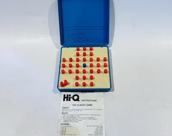 Hi-Q 1986 Milton Bradley Peg Game In Hard Case Complete W Instructions #4714