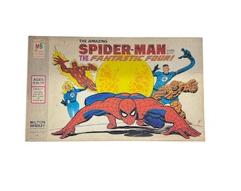Spider-Man And The Fantastic Four Board Game 1977 Milton Bradley Complete EUC