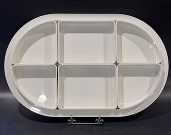Vintage Mid Century Melamine Divided Platter W Removable Inserts 1979 IPL