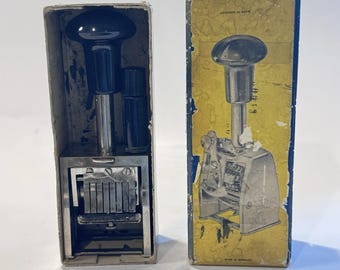 Vintage General Numbering Machine 5 Action 6 Wheel Model 6-4 1/2 IOB Germany