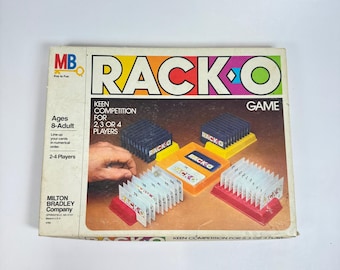Vintage 1982 Milton Bradley Rack-O Card Game Retro 4765 2-4 Players