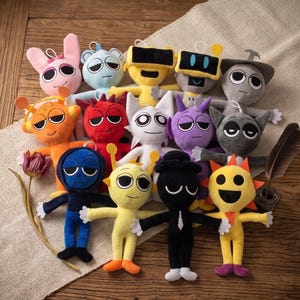 Sprunki Plüsch OC Incredibox Spielzeug Horror Musik Spiel Charakter Kuscheltier Soft Gamer Schreibtisch Dekor Fan Art Kawaii Phase 1 2 Plushie
