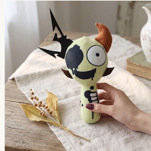 Sprunki Plüsch Dämon Cowboy, Incredibox Horror Mod Stofftier, Gruseliges Skelett Monster Spielzeug, Weirdcore Gamer Geschenk Zimmer Dekor