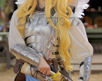 Fantasy Rüstungs-Korsett Set/Engelsflügel Stahl Brustpanzer/Feen Krieger Kostüm/Mittelalterliche Elfen Rüstung/Renaissance Cosplay Outfit