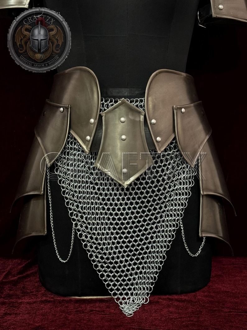 Women's Steel Knight Armor Set – Handmade Medieval Pauldrons ...