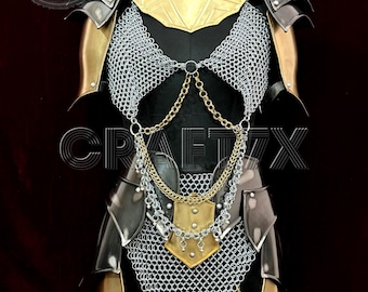 Lady Knight Stahl Kettenrüstung Set | Renaissance LARP Cosplay