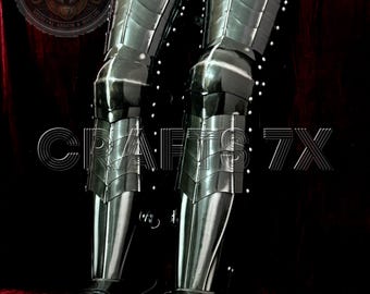 Dark Wraith Steel Beinschutz - Beinschienen - Gothic Knight Cosplay LARP