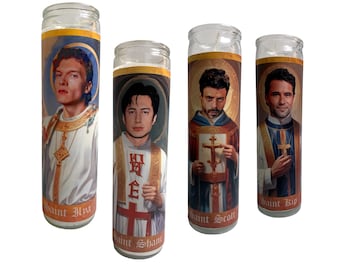 Zestaw świec modlitewnych „Heated Rivalry” – świece Pop Culture Saint
