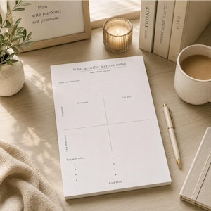 A4 Focus Matrix Notepad | Daily Priority Planner Pad | Eisenhower Method Productivity (50 Sheets)
