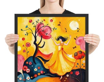 Plakat w ramce "Kobieta tańcząca"