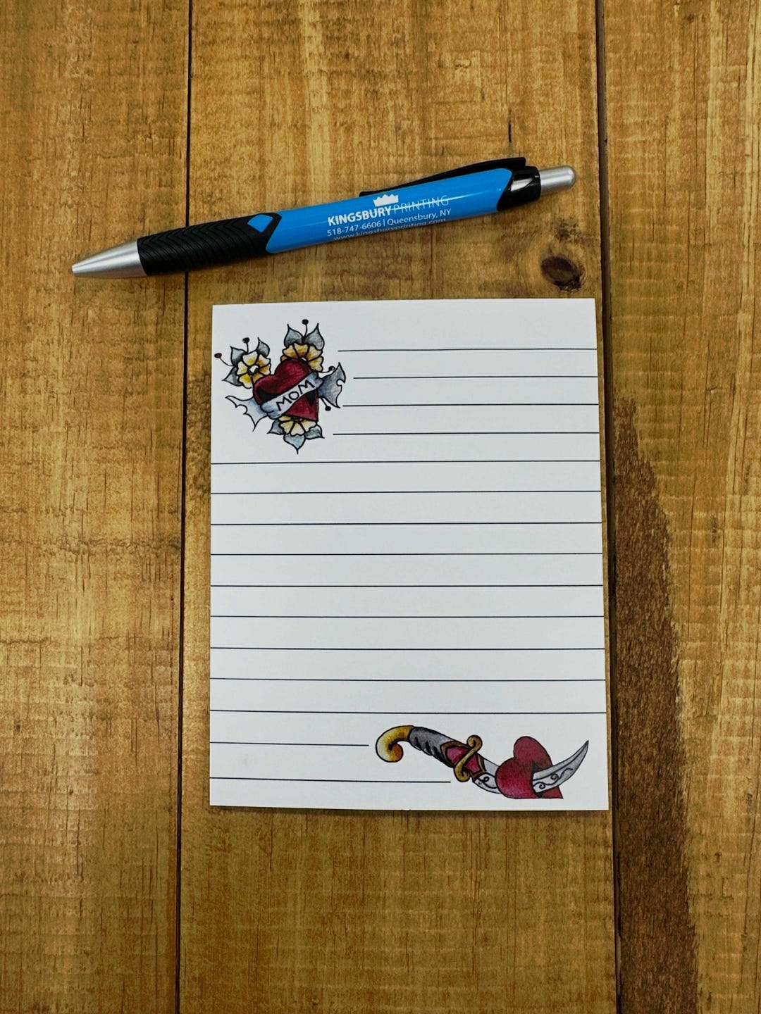 Tattoo Watercolor Notepad – Traditional Tattoo Stationery Gift - 25 ...