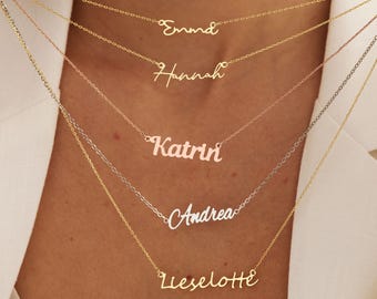 Personalized Name Necklace, 14K Gold Plated Name Necklace, Birthday Gift, Graduation Gift, Dainty Minimalist Necklace, Everyday Necklace