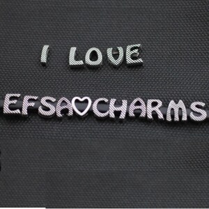 Cuentas deslizantes con alfabeto de doble cara: dijes con iniciales bañados en plata de ley - zm208