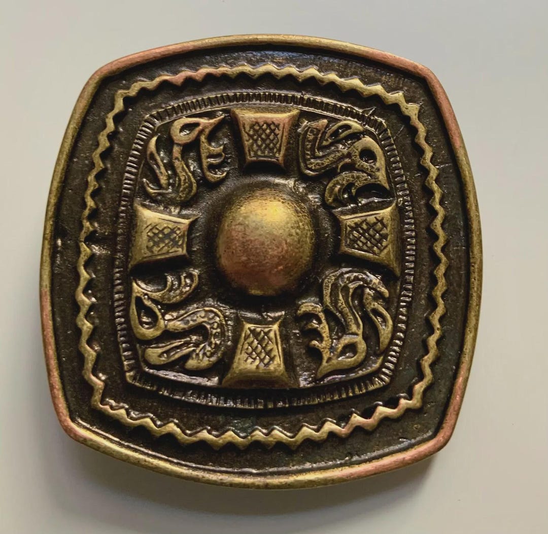 Gold Aztec Shield Gold & Black Cross Emblem Belt Buckle: Aztec Knight Shield - GS5109 - Etsy