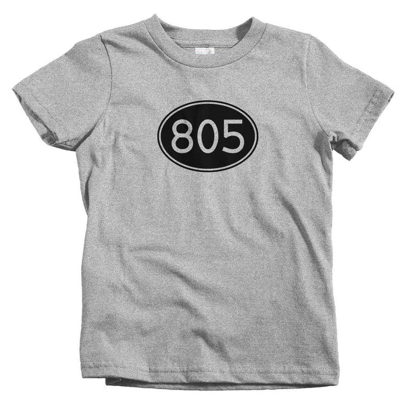 Kids area code 805 t shirt baby toddler and youth sizes etsy