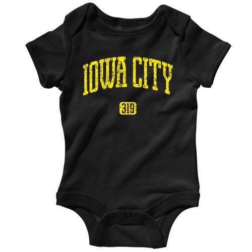 Baby Iowa City 319 Romper - Infant One Piece - NB 6m 12m 18m 24m - Area Code 319 Iowa City Baby