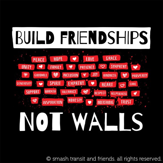 Hoody Immigrant Hoody Men S M L XL 2x Gift for Her Sweatshirt Immigration Love Build Friendships Not Walls Hoodie Gift For Men