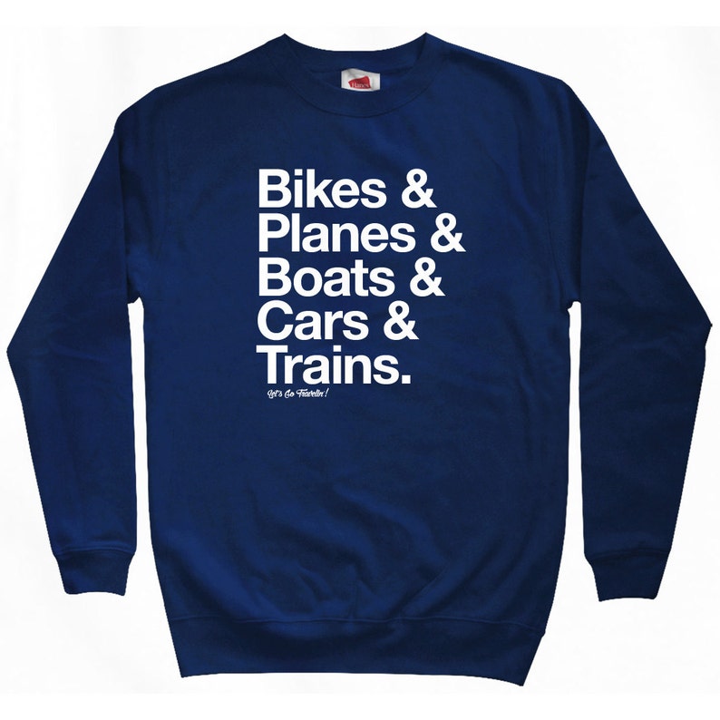 Train Plane Bike Boat How I Travel Sweatshirt Vacation Shirt Car Men S M L XL 2x