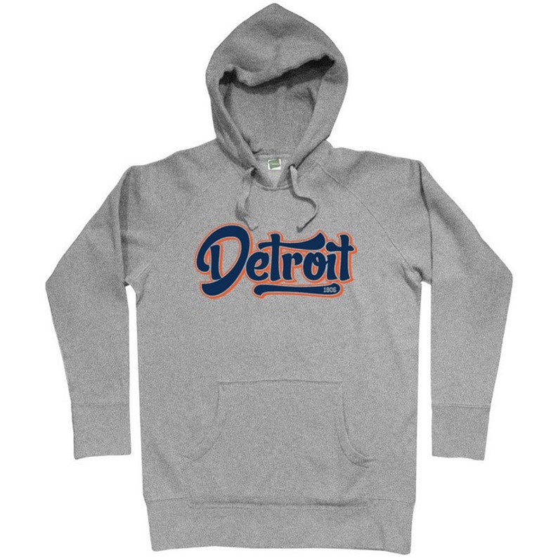 1806 Hoodie Detroit Script Men S M L XL 2x Detroit Hoody Sweatshirt