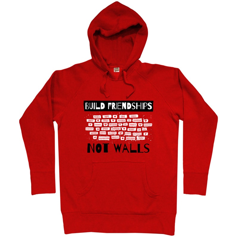 Hoody Immigrant Hoody Men S M L XL 2x Gift for Her Sweatshirt Immigration Love Build Friendships Not Walls Hoodie Gift For Men