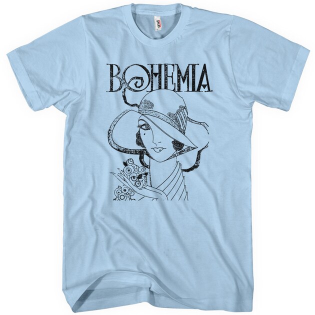 Bohemia T-shirt Boho Shirt, Bohemian Shirt, Art Nouveau Shirt, Lady Shirt, Flowers Shirt