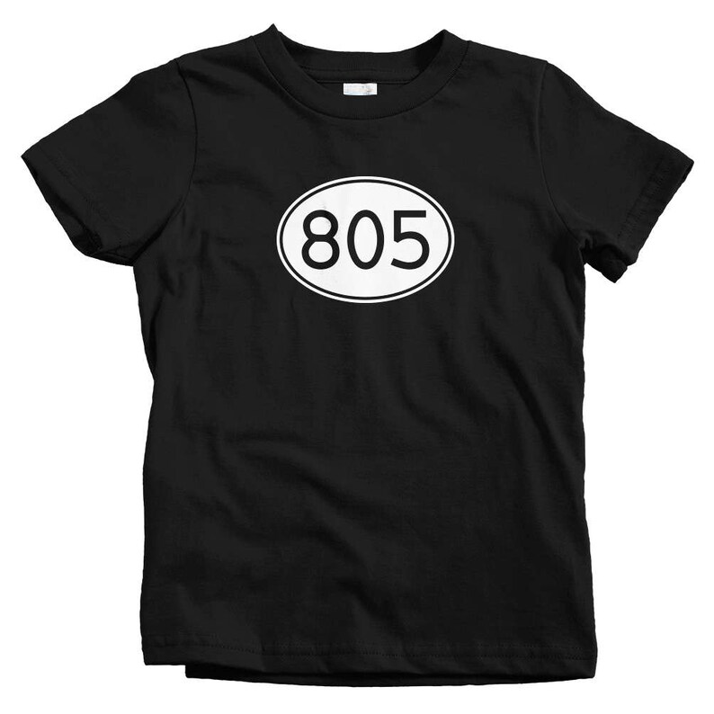 Kids area code 805 t shirt baby toddler and youth sizes etsy