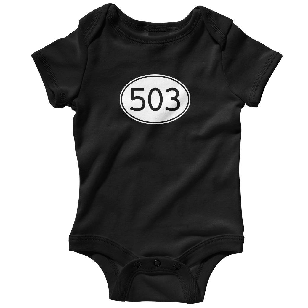 Baby Area Code 503 Portland Romper Infant One Piece Nb 6m Etsy