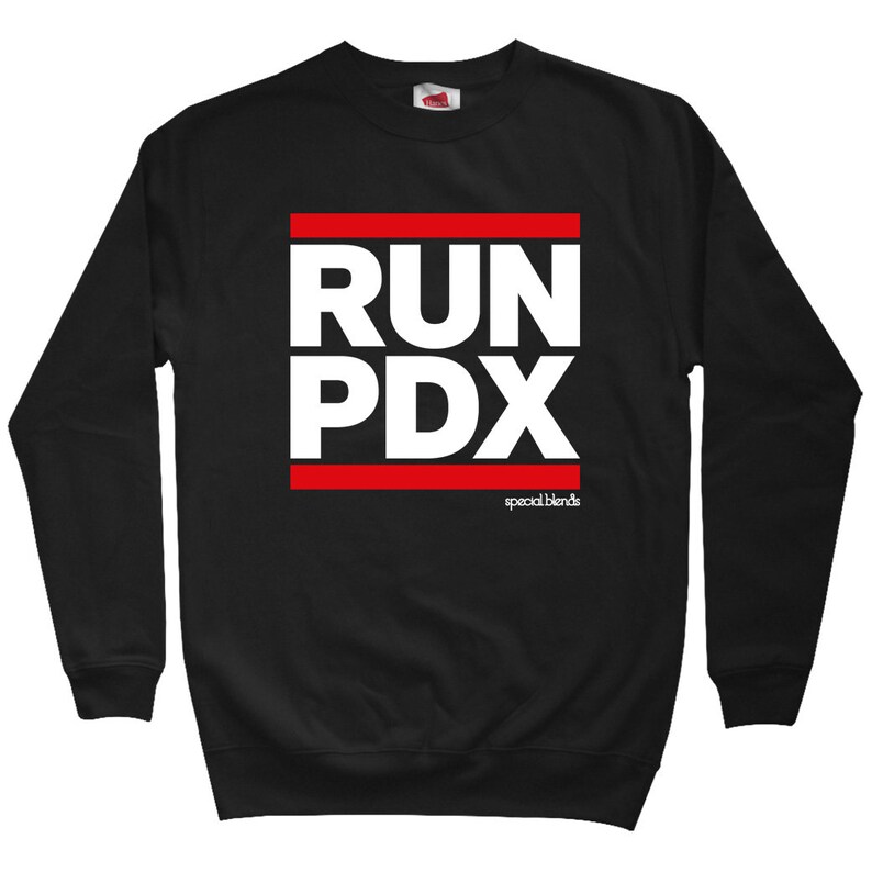 Running Sweatshirt Crewneck Run PDX Sweatshirt Run Portland Sweatshirt Men S M L XL 2x Runner Sweatshirt Run Sweatshirt