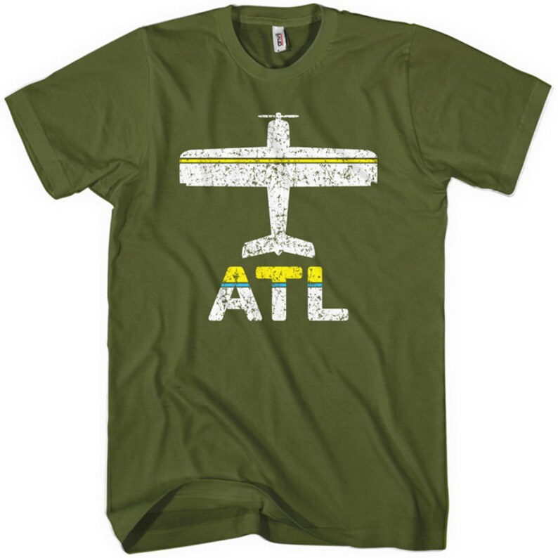 XS-4XL ATL Hartsfield Jackson Airport Airplane NEW FLY ATLANTA T-shirt
