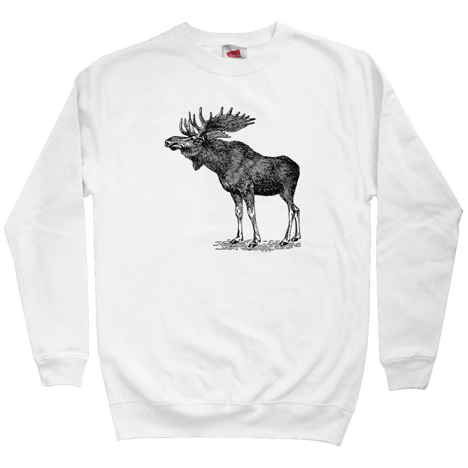 Moose Sweatshirt Men S M L XL 2x Crewneck Elk | Etsy