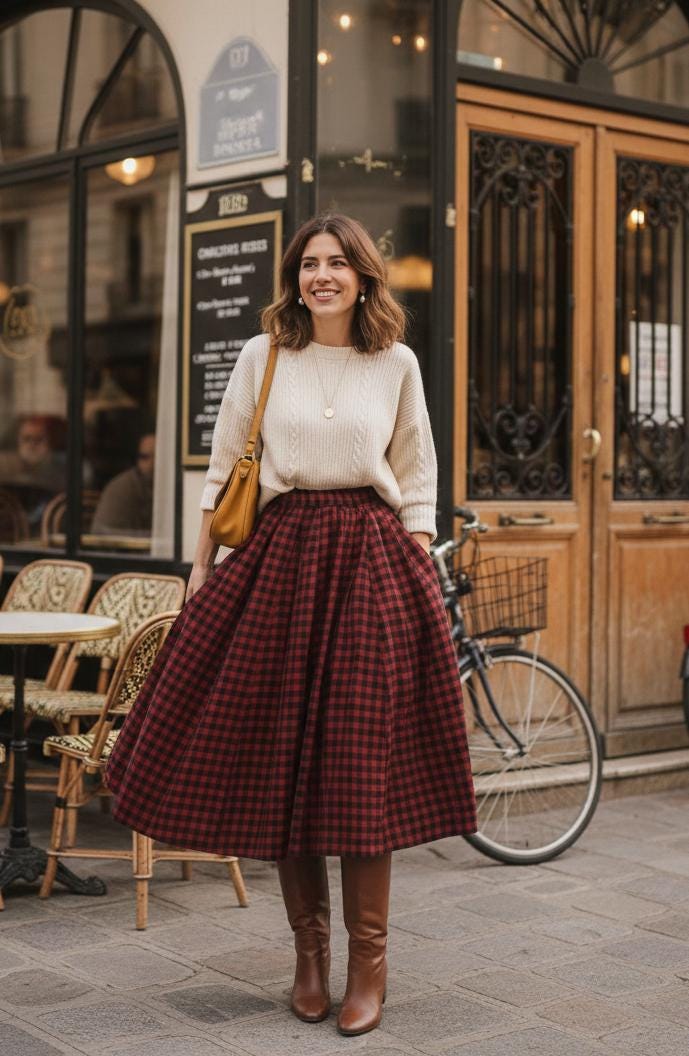 Mini jupe rouge à carreaux vintage laine M/38 38,5 cm style kilt années 90 - Vêtements Mini jupe rouge à carreaux vintage laine M/38 38,5 cm style kilt années 90 - Vêtements