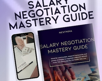 Salary Negotiation Guide — Digital Download | Negotiate Higher Salary | Job Offer Scripts | Pay Rise PDF | Instant Download