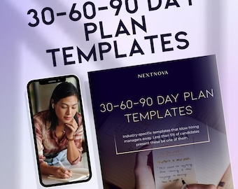 30-60-90 Day Plan Template — Digital Download | New Job Plan | Career Template | PDF Printable | Instant Download