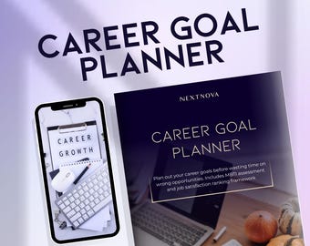 Career Goal Planner — Digital Download | Job Search Template | PDF Printable | Career Planning Worksheet | Instant Download