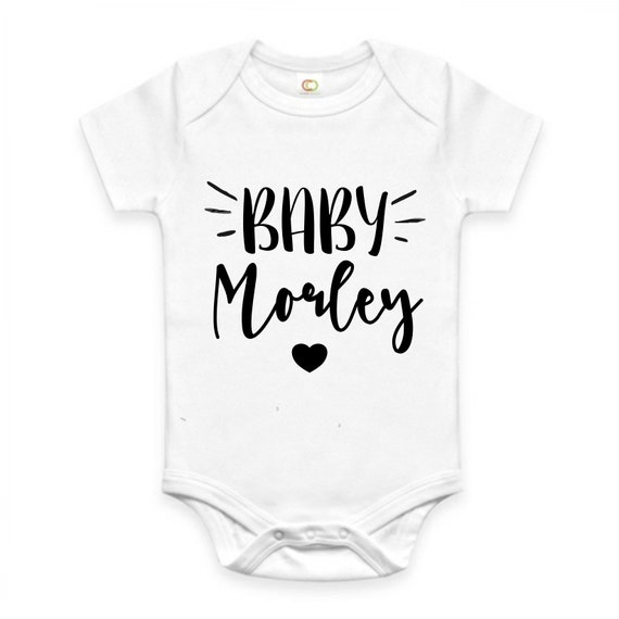 PERSONALISED Unisex footprint babygrow sleepsuit new baby gift baby shower gift