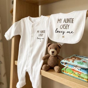 Pijama de bebé personalizado, regalo para baby shower con texto personalizado