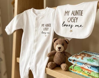 Personalised Baby Sleepsuit, Custom Text Baby Shower Gift