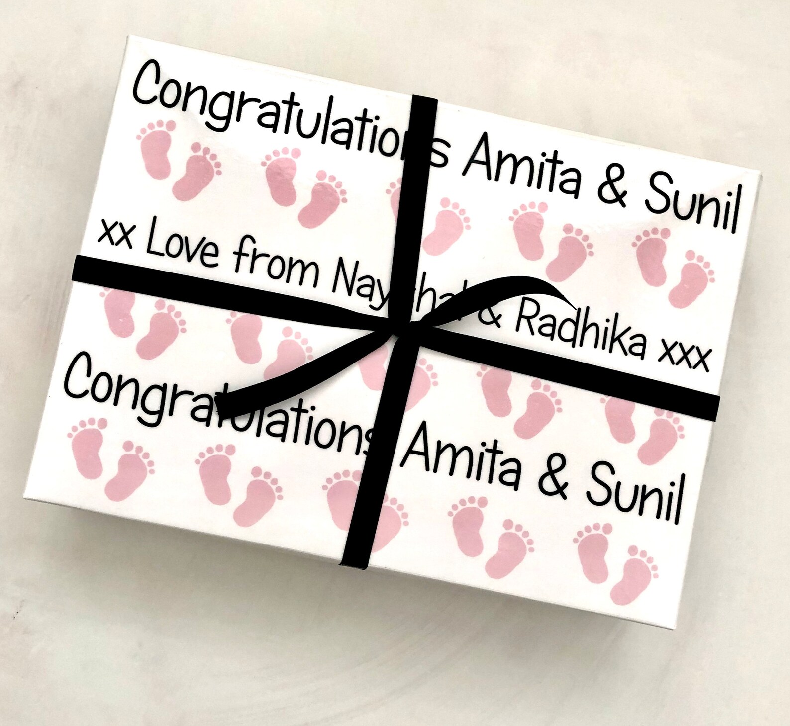 Baby Feet PERSONALISED Gift Set Sleepsuit Bodysuit Bib Etsy UK