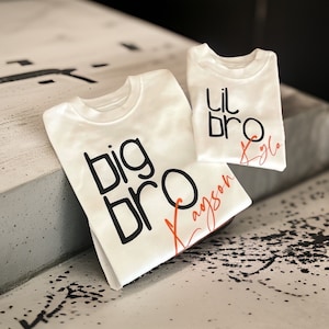 Personalised T-Shirt Set big brother big sister Perfect for New Baby Brother or Sister, Big Brother, Big Sister Thoughtful Sibling Gift