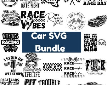 Funny Car Decal SVG Bundle, Automotive Quotes, Bumper Stickers, Drift Racing (Digital Download)