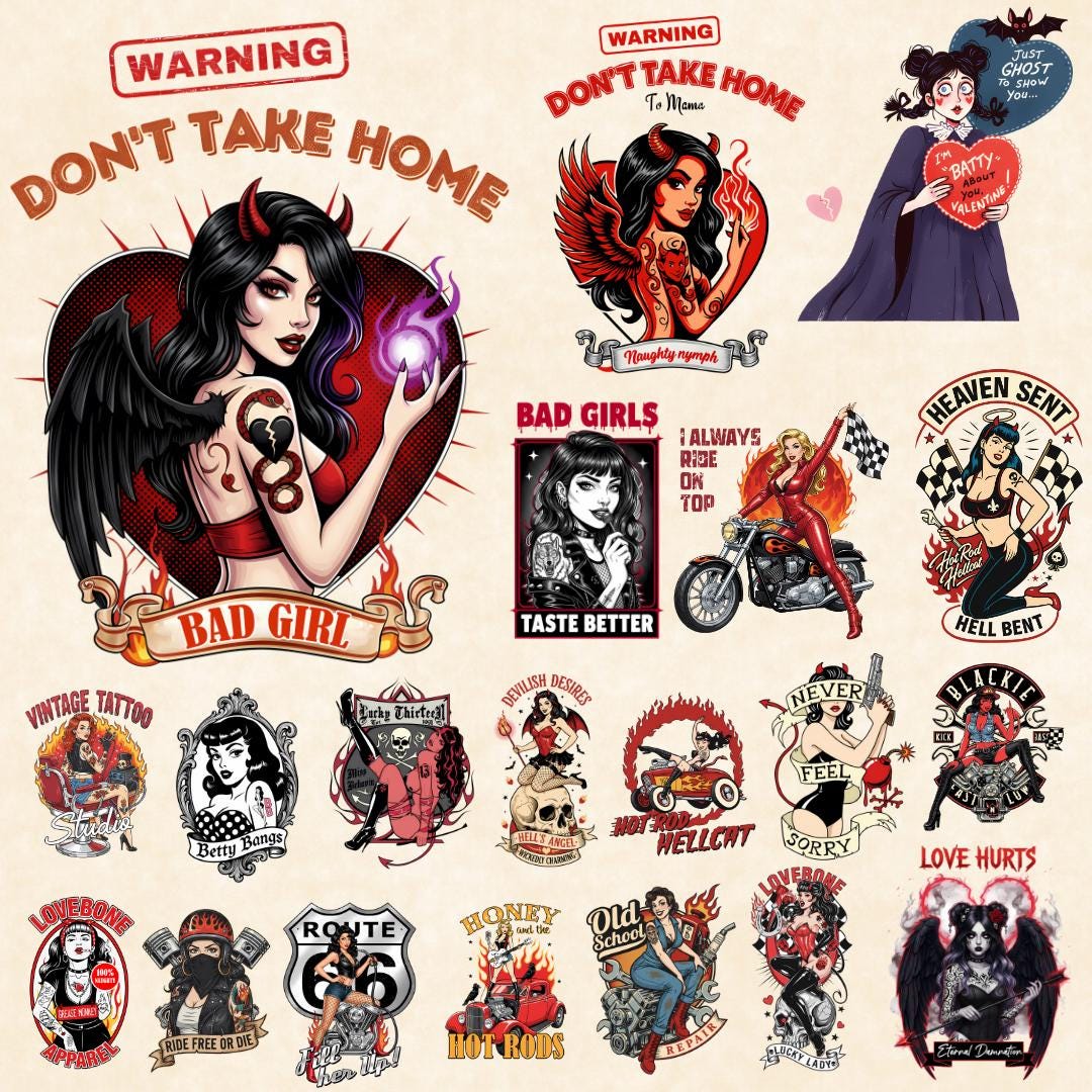 Pinup girl tattoo - Etsy 日本