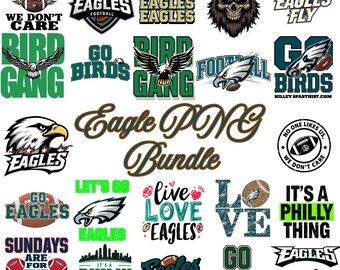Eagles Football PNG Bundle, Philly Mascot Clipart, Game Day Designs
