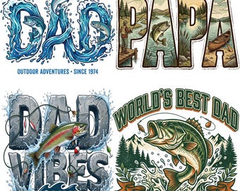 Funny Fishing Dad PNG Bundle, Fathers Day Fisherman Quotes, Fisherman & Fishing Dad, Fishing Quotes PNG, Fishing Sublimation, Funny Fishing