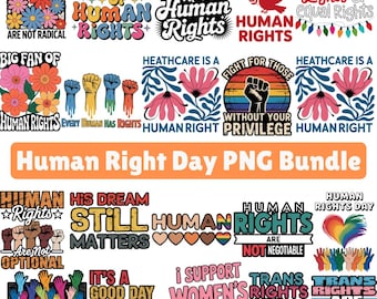 Human Rights Day PNG Bundle, Human Rights Quote PNG, Equality Pride Design, Social Justice Typography PNG, Protest Shirt png