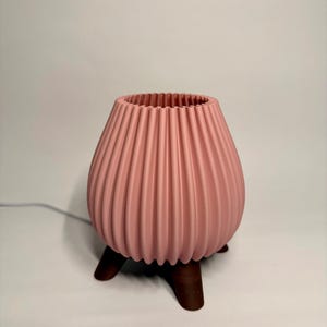 Lámpara impresa en 3D, regalo de inauguración de la casa, onda suave, luz nocturna naranja estética, escritorio minimalista moderno con brillo, decoración japonesa para el hogar.